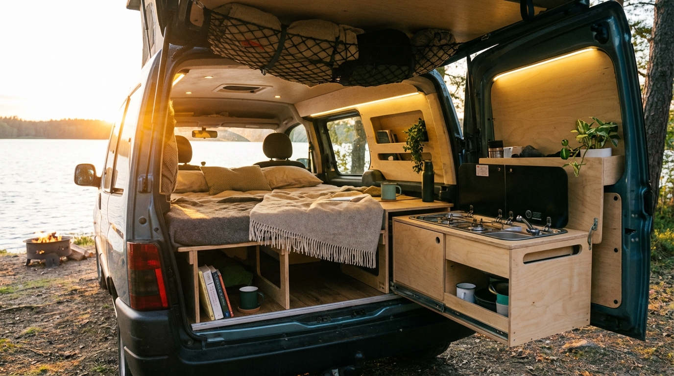 découvrez des astuces faciles pour aménager votre citroën berlingo afin de dormir confortablement et ranger vos affaires sans difficulté, pour des voyages pratiques et agréables.